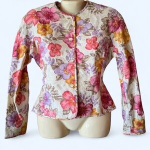 ANNE CRIMMINS for UMI COLLECTIONS Floral Women's Jacket - Multicolor